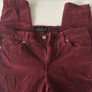 Lucky Brand Women's Red corduroy